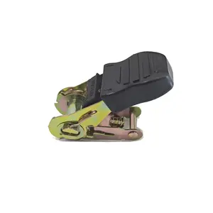 New Type In 2024 Factory Direct Supply 1 Inch 25mm Rubber Hand Ratchet Buckle Ratchet Tie Down Buckle