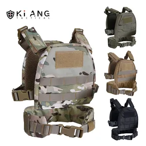 KIANG Tactical Vest Crianças Cinto Molle Combat Vest Crianças XS S Paintball CS Jogo Peito Rig Caça Vest