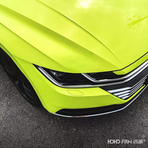 Hot Sale Coral <strong>Fluorescent</strong> Yellow Car Change <strong>Color</strong> <strong>Vinyl</strong> Wrapping Film Car Stickers - Product Image 3