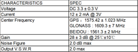 Antenne interne GPS & GLONASS & BEIDOU StrongFirst 1575.42 ± 1.023 MHz
