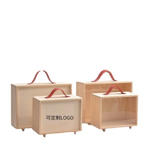 Con Số Đồ Chơi Búp Bê Hiển Thị <span class=keywords><strong>Handmade</strong></span> Đánh Bóng Bằng Gỗ Thân Thiện Với Môi Hộp Quà Tặng Với Trong Suốt Acrylic Trượt Nắp Và Xử Lý - Product Image 1