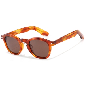 Unisex <b>Round</b> Tortoise <b>Frame</b> <b>Sunglasses</b> UV400 Protection Retro Style Adult Sun Protection - Product Image 4