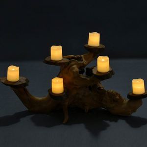 Bougies chauffe-plat LED sans flamme classiques les plus vendues, recouvertes de tissu, alimentées par piles, pour la décoration de la maison en fêtes, style couvercle rigide, cadeau - Product Image 2