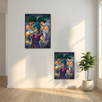 Livraison rapide, affiche lenticulaire 3D en plastique faite à la main, anime japonais, 30x40cm |   Art Flip Art à Effet Dynamique |   Décoration murale HD pour