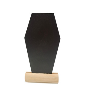 Tableau noir en bois à suspendre au mur, 15,5x8 cm, décoration de fête d'Halloween, forme rectangulaire en MDF, décoration pour la maison et les restaurants - Product Image 1