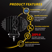 Projecteur de travail LED DXZ 5,5 pouces, étanche IP68, 2000LM 19W, faisceau spot 9-36V CC avec DRL, lampe de conduite tout-terrain