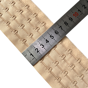 4 filas de corsé desnudo gancho cinta para los ojos Beige cepillado espalda poliéster de alta calidad largo en rollo sujetador gancho y cinta para los ojos - Product Image 1