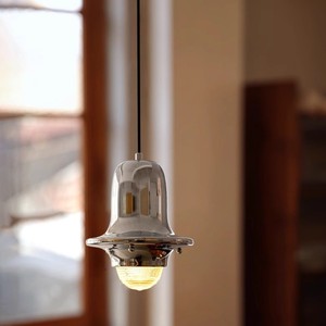 French Vintage Style Pendant <b>Light</b> Chrome Round Led Single Head Home Lighting For Bedroom Entryway Hallway - Product Image 2
