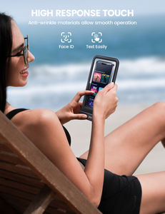 Étui étanche pour téléphone Lamicall PRAB05 IPX8, 2 poches, sac étanche pour téléphone portable, grande capacité, étui sous-marin pour smartphone, argent liquide, clés - Product Image 3