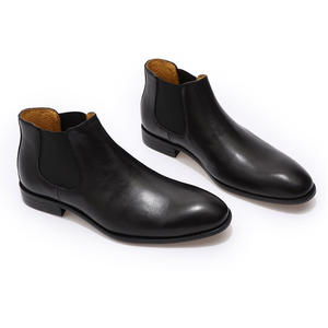 Botas de Tobillo para Hombre, Primavera-Otoño, Parte Superior de Cuero Genuino con Estampado de Leopardo, Suela de Goma, Impermeables, para Trabajo - Product Image 6