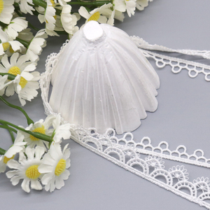 New Arrival Chất lượng cao nước hòa tan ren tùy chỉnh 100% polyester mỏng may TRIM cho hàng may mặc - Product Image 4