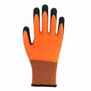 Nouveau design Guantes Anti Corte antidérapant et résistant à l'huile Sandy Nitrile Palm Coated HPPE Cut Level D Gloves - Product Image 4