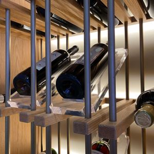 Armoire à vin de luxe à double porte vitrée pour bar à domicile Hz-12, meuble de salle à manger, casier à vin en bois - Product Image 2