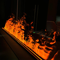 Cheminée électrique d'intérieur à vapeur d'eau LED 3D de style français avec minuterie à économie d'énergie à flamme 7 couleurs