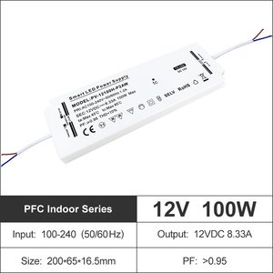 CE/CB/RoHS 100W Ultra Slim Constant Voltage <b>LED</b> Cabinet Strip <b>Driver</b> 100-240V AC-DC 12V <b>24V</b> IP20 Indoor Mirror <b>LED</b> Power Supply - Product Image 4