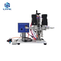 Machine de bouchage semi-automatique de bureau LT-XLSGJ6100 pour flacons à pulvérisateur à déclenchement rotatif, pompe à gouttes, couvercle à vis en plastique