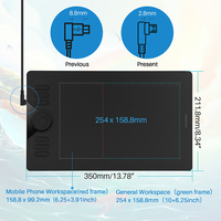 Huion — tablette graphique HS610 pour dessin, avec stylet à 8192 niveaux de sensibilité à la pression, écran de prise, Animation et art