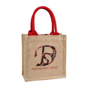 Guangzhou Manufacturer Customized Plain Print Logo Tote Jute Bags