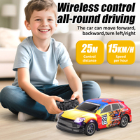 Auto RC a Escala 1/16 de 2.4GHz con Carcasa Transparente y Luces Coloridas, Auto Deportivo RC Recargable