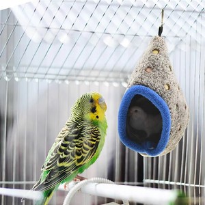 Venta al por mayor de fábrica conejillo de indias loro mascota jaula pájaros lugar de vida loros cueva cama tienda colgante invierno cálido Nido de Pájaro casa - Product Image 4