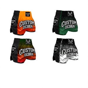 Pantalones Cortos de Boxeo para Hombre de Satén Premium, Transpirables, con Aberturas Laterales de Malla, 180g, Logotipo Personalizado Impreso por Transferencia de Calor, OEM, 3D, Ajuste Regular para Todas las Estaciones - Product Image 1