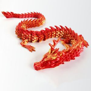 Dragón Chino Impreso en 3D, Adorno de Escritorio, Modelo de Juguete de Plástico Multiarticulado, Artículo Popular en TikTok, Regalo para Celebridades de Internet - Product Image 5