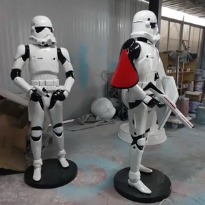 Famoso personaje de la película Esculturas de fibra de vidrio de Stormtroopers, 1:1 Esculturas de tamaño real con armadura y un <span class=keywords><strong>Blaster</strong></span> de <span class=keywords><strong>E</strong></span>-<span class=keywords><strong>11</strong></span> - Product Image 3