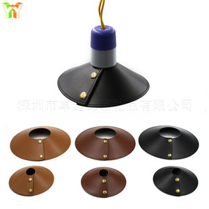 Japanese and Korean style outdoor camping PU leather lampshade tent <b>spotlight</b> street light rainproof lamp cover home atmosphere - Product Image 2