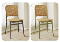 Chaises de jardin modernes à dossier haut empilable en plastique et rotin pour la maison, le bureau, les banquets en plein air, les hôtels et le métal contemporain en vente