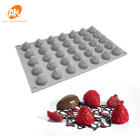 AK Moule à Chocolat en Silicone Fruit, Moule à Gâteau en Silicone Alimentaire Framboise, Moule à Bonbons Durs Gummy, Outil de Plateau de Cuisson pour Pâtisserie et Décoration de Gâteau