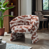 Fauteuil lounge tapissé rempli d'éponge de conception simple créative pour le salon hôtel