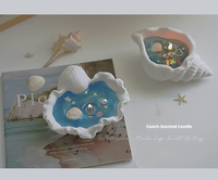 Neueste Design Ocean Atmosphere Neuheit Duft kerzen Souvenir Kreative Muschel schalen Jelly Wax Candle