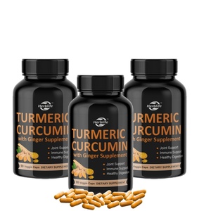 Cápsulas de Cúrcuma con Jengibre y Pimienta Negra de Alta Potencia, Marca Privada OEM, para el Soporte Articular e Inmunológico, Cápsulas Veganas - Product Image 2