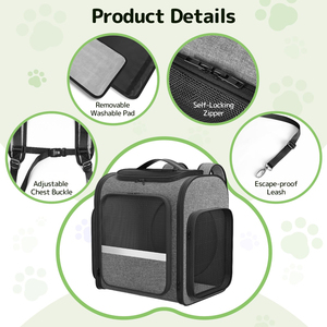 Sac à dos de transport pour animaux de <span class=keywords><strong>compagnie</strong></span> personnalisé Sac à roulettes pour animaux de <span class=keywords><strong>compagnie</strong></span> approuvé par la <span class=keywords><strong>compagnie</strong></span> aérienne Respirant détachable Sac de transport pour animaux de <span class=keywords><strong>compagnie</strong></span> - Product Image 6