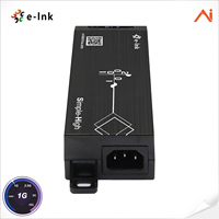 Injektor PoE+ AI Smart 30W IEEE802.3at Dengan Layar LED Bergulir Otomatis