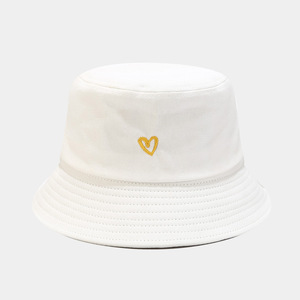 Chapeau de seau jaune pour hommes adultes, chapeaux d'été réglables brodés à motif de cœur, collection MOTE-ZA59 - Product Image 3