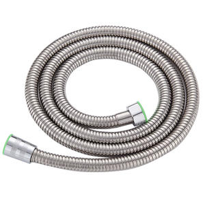 Manguera de ducha retráctil de acero inoxidable de 1,5 m y 2 m, manguera flexible con extremos roscados para plomería de baño - Product Image 1