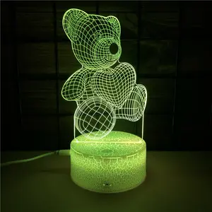 Zogifts người ngoài hành tinh đầu 3D Hologram Illusion độc đáo Acrylic ánh sáng ban đêm với cảm ứng chuyển đổi Luminaria Lava đèn 7 màu sắc thay đổi