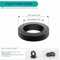 Joint d'étanchéité en caoutchouc noir 4 mm et 6 mm, rondelle pour tuyau ondulé de douche, anneau d'étanchéité en silicone étanche