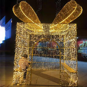 Sculpture Lumineuse Extérieure Étanche IP65 pour Décoration de Mariage, Boîte Cadeau Géante Créative de Noël et Halloween pour Paysage - Product Image 3