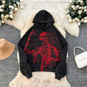 Punk Design Harajuku Streetwear Y2 Large Hooded <strong>Gothic</strong> Hip Hop Long Sleeve Winter <strong>Jacket</strong> for Men and Women Loose Fit - Product Image 1