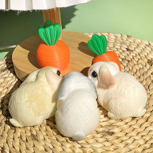 Dibujo Original Hecho a Mano de un Conejo Adorable, Simulación de Conejo con Orejas Caídas, Juguete Antiestrés, Adorable Mascota para Apretar - Product Image 5