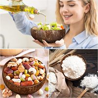 Tazón de Cáscara de Coco 100% Natural y Ecológico, Listo para Enviar, para Fiestas, con Logotipo Personalizado