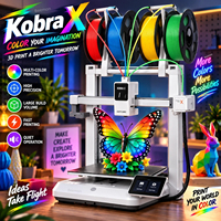 Imprimante 3D Kobra X Multicolore, Installation Facile, Impression Native 4 Couleurs, Jusqu'à 19 Couleurs, Caméra IA Rapide, Machine d'Impression 3D