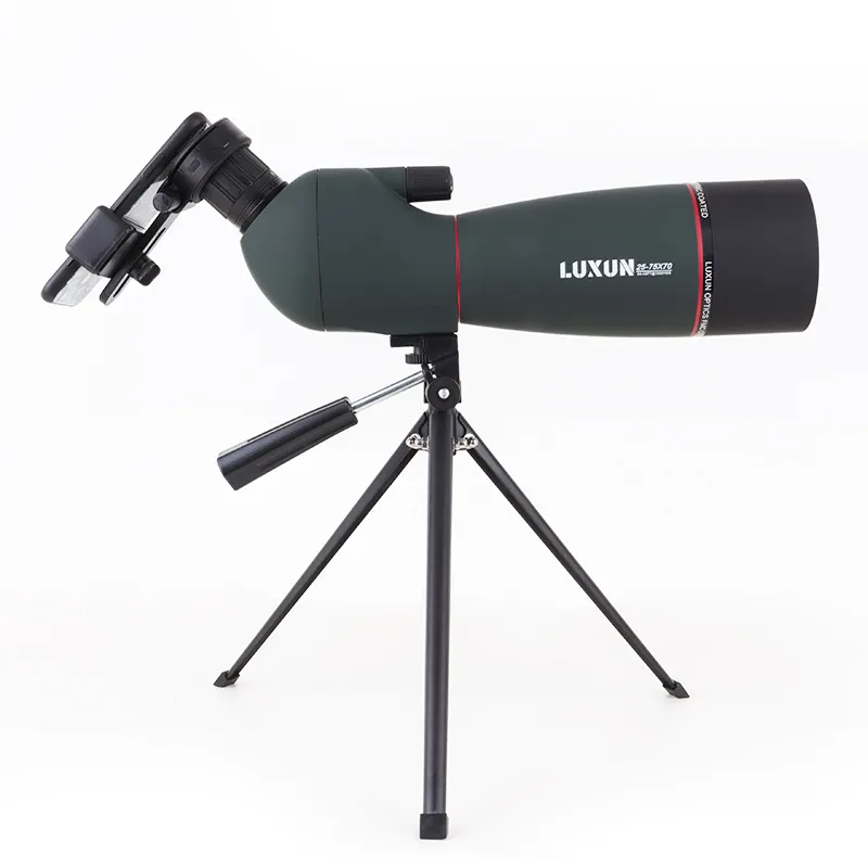 LUXUN 25-75X70 Spotting Scope with Tripod Waterproof Monocular Telescope for Target Shooting Hunting Bird Watching Stargazing