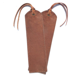 Cross-border retro crazy horse leather <b>bookmarks</b> are suitable for men and women, book lovers, and readers. Logos can be added. - Product Image 1