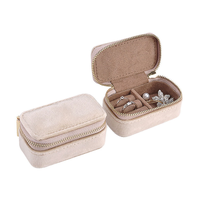 Femme Fille velours Petit Organisateur Simple Portable Bijoux Voyage Cas Emballage Cadeau Boîtes Voyage Bijoux Pochette