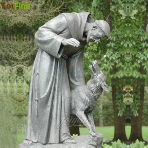 ชีวิตขนาดกลางแจ้งบรอนซ์เซนต์ฟรานซิสรูปปั้นประติมากรรม - Product Image 1