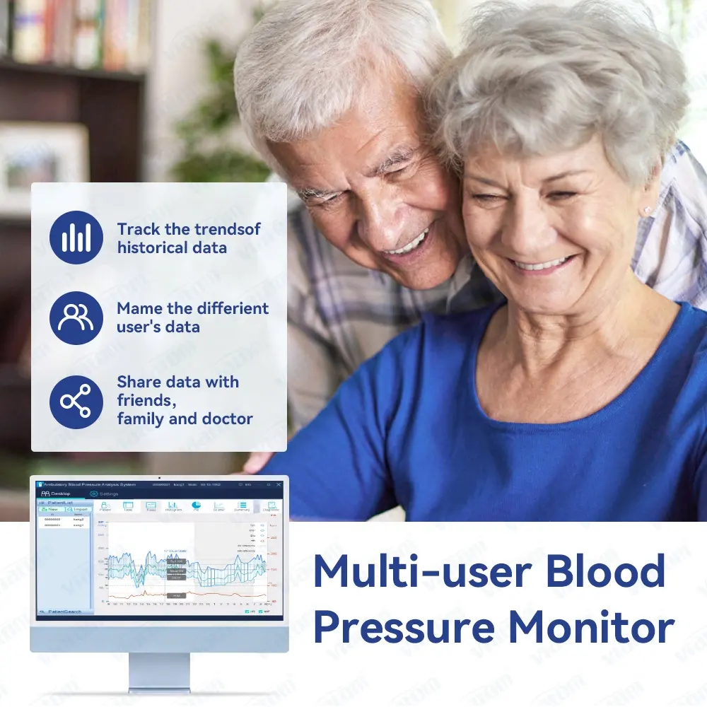 Monitor Digital de presión arterial Wellue, esfigmomanómetro electrónico, medición de presión arterial ambulatoria
