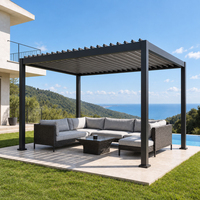 Pergola extérieure en aluminium imperméable, gazebo de patio, auvent de jardin, pergola bioclimatique avec toit à lames orientables